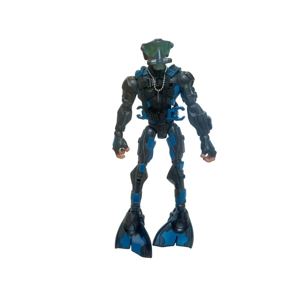 Action Figure Diver Scuba Gear Mask Flippers Blue‎ Black Toy Collectible